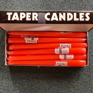 24 Orange Taper Candles